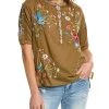 Johnny Was Zanzibar Short Sleeve Prairie Blouse Women -Halston Kel Shop 1411825787 RLLD 1