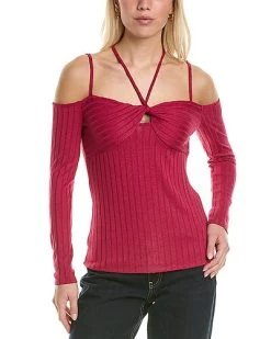 BCBGMAXAZRIA Cold-Shoulder Knit Top Women