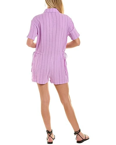 Monrow Pinstripe Gauze Romper Women 4 Monrow Pinstripe Gauze Romper Women - Image 2