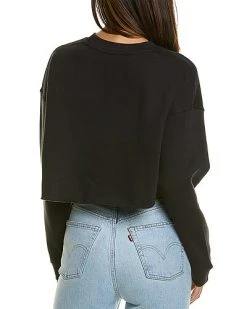 WeWoreWhat Solid Cropped Sweatshirt Women -Halston Kel Shop 1411967807 RLLD 2