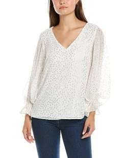 Vince Camuto Foil Dot Blouse Women