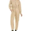Ba&sh 3/4-Sleeve Linen-Blend Jumpsuit Women -Halston Kel Shop 1411989865 RLLD 1