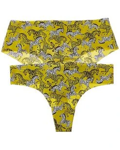 DKNY 2pk Litewear Cut Anywhere Thong & Bikini Women