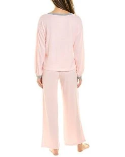 Splendid 2pc Shirred Sleeve Top & Pant Set Women -Halston Kel Shop 1412281613 RLLD 2