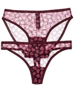 DKNY 2pk Mesh Thong & Bikini Women