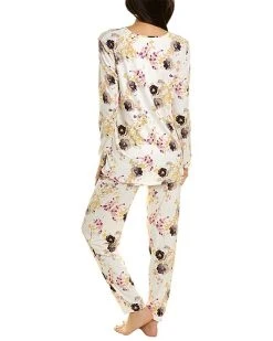 N Natori 2pc Lotus Blossom Pajama Set Women -Halston Kel Shop 1412303667 RLLD 2