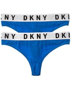 DKNY 2pk Cozy Boyfriend Thong Women