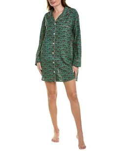 Roller Rabbit Holly Jolly Hathi Silk-Blend Night Shirt Women