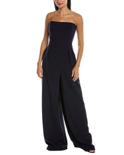 Halston Rosette Crepe Jumpsuit Women